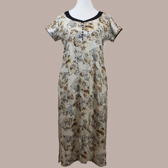 White Floral Print Kurta, Tranquil Threads | Muvvas Boutique - Picture 5 of 9